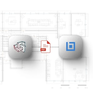 2D floor plan PDF exported to Bluebeam