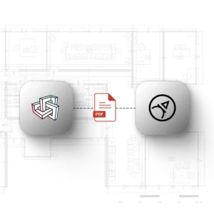 A pdf file with a floor plan connects Metaroom with Jetplan.