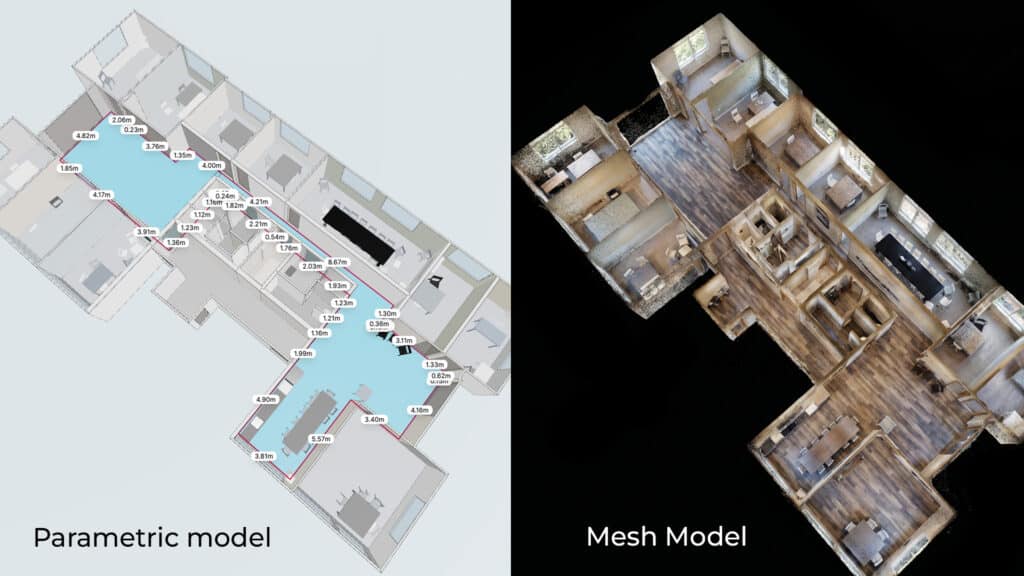 Parametric vs. Mesh building model